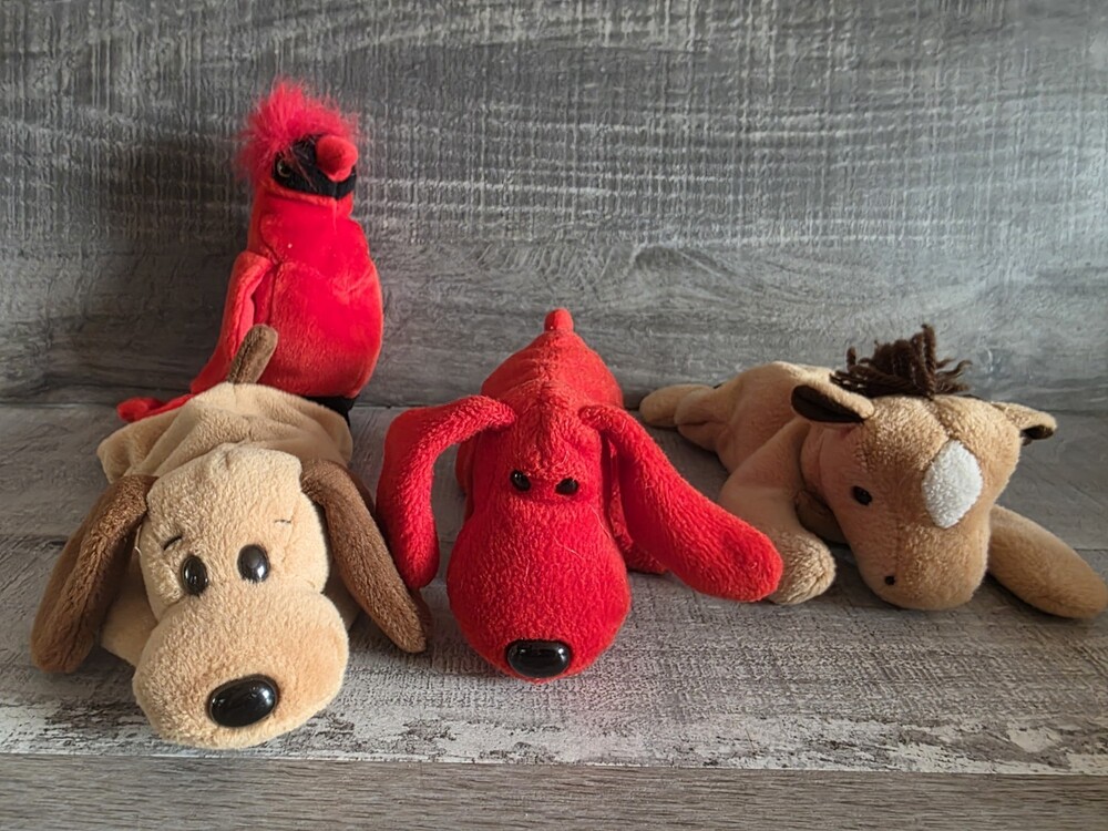 Ty Beanie Baby Rover the Red Dog Toy Stuffed Animal Plush Bird Dogs LOT b252